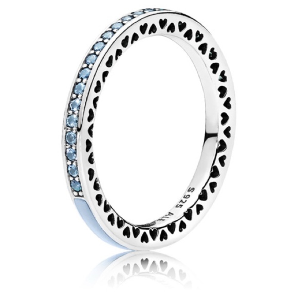 Pandora Air Blue Radiant Hearts of Pandora Ring